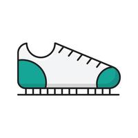 illustration vectorielle de chaussures de patinage sur fond.symboles de qualité premium.icônes vectorielles pour le concept et la conception graphique. vecteur