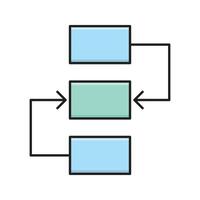 illustration vectorielle d'organigramme sur un fond. symboles de qualité premium. icônes vectorielles pour le concept et la conception graphique. vecteur