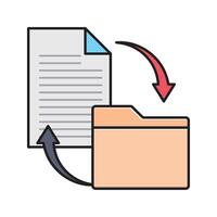 illustration vectorielle de partage de fichiers sur un arrière-plan.symboles de qualité premium.icônes vectorielles pour le concept et la conception graphique. vecteur