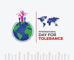 journée internationale de la tolérance. 16 novembre.modèle pour le fond, la bannière, la carte, l'affiche. illustration vectorielle. vecteur