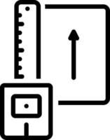icône de ligne pour mesurer vecteur