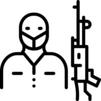 icône de ligne pour le terrorisme vecteur