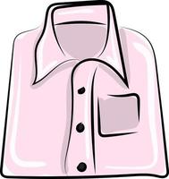 chemise rose, illustration, vecteur sur fond blanc
