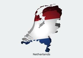 drapeau néerlandais. conception de style papier découpé du drapeau officiel du monde. adapté à la bannière, à l'arrière-plan, à l'affiche, au modèle d'anniversaire, aux vacances du festival, à la journée indépendante. vecteur eps 10
