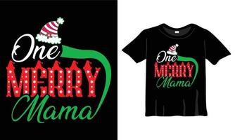 un modèle de conception de t-shirt joyeux maman pour la fête de noël. bon pour les cartes de vœux, les t-shirts, les tasses et les cadeaux. pour hommes, femmes et vêtements pour bébés vecteur