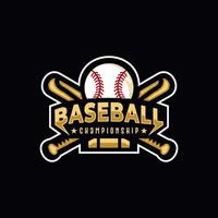 modèle de conception de logo vectoriel de baseball