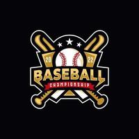 modèle de conception de logo vectoriel de baseball