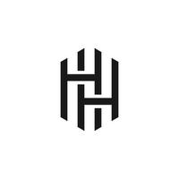 abstrait hh initiales lettre monogramme création de logo vectoriel