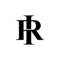 création de logo monogramme abstrait ir ri initiales, icône pour les entreprises, modèle, simple, élégant vecteur