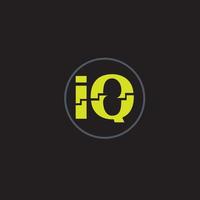 logo de texte iq vecteur