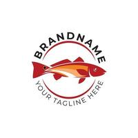 le logo florida redfish, très approprié pour les logos engagés dans l'industrie de la pêche vecteur