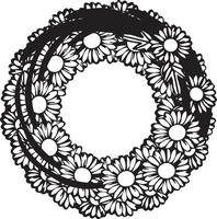 conception de mandala différente, principalement faite de fleurs et de lignes centriques sur fond blanc vecteur