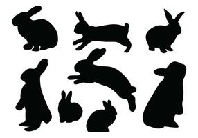 Lapin Silhouette Vecteurs vecteur