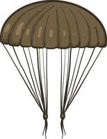 parachute marron, illustration, vecteur sur fond blanc.