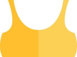 Haut de sport jaune, icône illustration, vecteur sur fond blanc