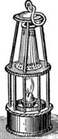 lampe de sécurité, illustration vintage. vecteur