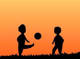 football, jouer, silhouette, plat, conception, vecteur