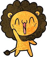 personnage de lion de vecteur en style cartoon