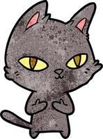 personnage de chat de vecteur en style cartoon