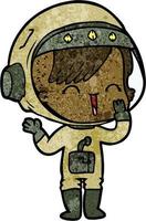 personnage d'astronaute de vecteur en style cartoon