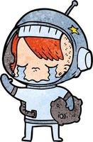 personnage d'astronaute de vecteur en style cartoon