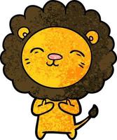 personnage de lion de vecteur en style cartoon