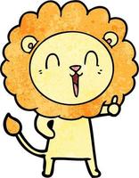 personnage de lion de vecteur en style cartoon