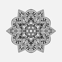 mandala fleur circulaire sur blanc vecteur