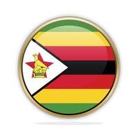 modèle de conception de drapeau de bouton zimbabwe vecteur