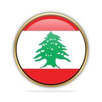 modèle de conception de drapeau bouton liban vecteur