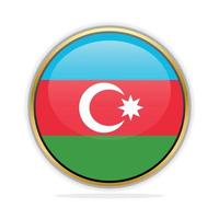 modèle de conception de drapeau bouton azerbaïdjan vecteur