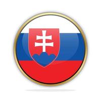 modèle de conception de drapeau bouton slovaquie vecteur