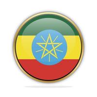 modèle de conception de drapeau bouton ethiopie vecteur