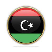 modèle de conception de drapeau bouton libye vecteur