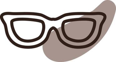 lunettes hipster, illustration, vecteur, sur fond blanc. vecteur