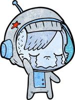 personnage d'astronaute de vecteur en style cartoon