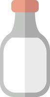 kéfir dans une bouteille, icône illustration, vecteur sur fond blanc