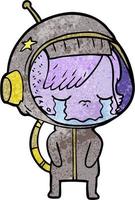 personnage d'astronaute de vecteur en style cartoon