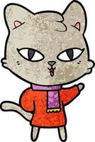 personnage de chat de vecteur en style cartoon