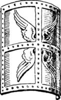 scutum romain, illustration vintage. vecteur