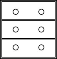 table de chevet simple, icône illustration, vecteur sur fond blanc