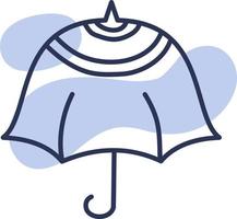 parapluie ouvert, illustration, vecteur sur fond blanc.