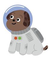chien astronaute de l'espace vecteur