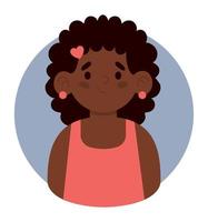 avatar de fille afro-américaine vecteur