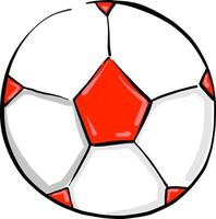 ballon de football, illustration, vecteur sur fond blanc