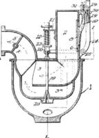 illustration vintage de carburateur à petite utilisation. vecteur