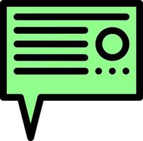 notification sms verte, illustration, vecteur sur fond blanc.
