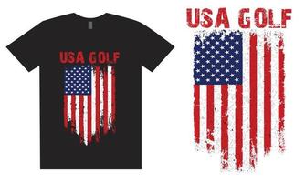 conception de t-shirt or usa vecteur