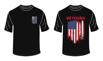 conception de t-shirt vétéran des états-unis. conception de t-shirt liberté vecteur