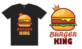 conception de t-shirt burger king vecteur